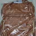 LOVEVOOK Leather Laptop Backpack for Women 18 inch,Travel Backpack Purse Nurse Teacher Backpack Computer Laptop Bag,Professional College Business Work Bags Carry On Backpack with USB Port,Brown