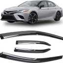 Side Window Visor Vent Deflectors Rain Guards Designed for Toyota Camry 2018 2019 2020 2021 2022 2023 XV70 for All Trims L LE SE XLE XSE Hybrid 94311 (2018-2023 Toyota Camry)