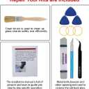 OEM Rear Back Glass Replacement Compatible with iPhone 14 Pro Max 6.7 inches (Space Black) with Reparing Toolkit and Pre-Installed Adhesive