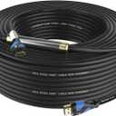 Postta HDMI Cable(75 Feet Blue) HDMI 2.0V with Built-in Signal Booster-Support 4K,3D,1080P,Ethernet,Audio Return-1 Pack