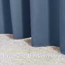 NICETOWN Half Window Curtains for Bedroom - Silver Grommet Modern Thermal Insulated Home Decor Window Coverings for Nursery/Flat, Stone Blue, W52 x L54, Set of 2