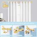 TANGWIN Gold Farmhouse Curtain Rods for Windows:66-120 Inch Adjustable Curtain Rod for Bedroom Living Room,Heavy Duty Decorative Rustic Drapery Rods with Vintage Swan Finials Easy Install,Brass Gold