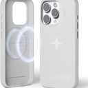 MOFT X TOMBOGO Snap Case MOVAS for iPhone 15 Pro, Compatible with MagSafe, Vegan Leather with Smooth Feeling, Enduring Color Minimalist 6.1 inch Protective Case, Misty Cove