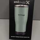 SMRTMUGG X Heated Coffee Mug 19 oz., 8 Hour Battery Life, Self-Heating, Adjustable Temp Controlled, LCD Screen, Includes Cover with Magnetic Slider (Black) (Sage Green)