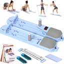 Nicoler Portable Pilates Reformer Set- Pilates Board 8-in-1 Multi-Functional Pilates Equipment (Blue)