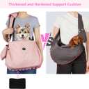 Ownpets Pet Dog Sling Carrier Bag Adjustable Padded Strap Dog Hand Free Safe Mesh Pet Carrier for Small Medium Dog Cat (Pink)