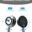 FriCARE Dual Head Stethoscope - Stethoscopes for Nurses, Medical Nursing Students, Paramedics/EMT/LVN/VNA Backup Estetoscopio, Haze Grey Tube, Stainless Steel Chestpiece