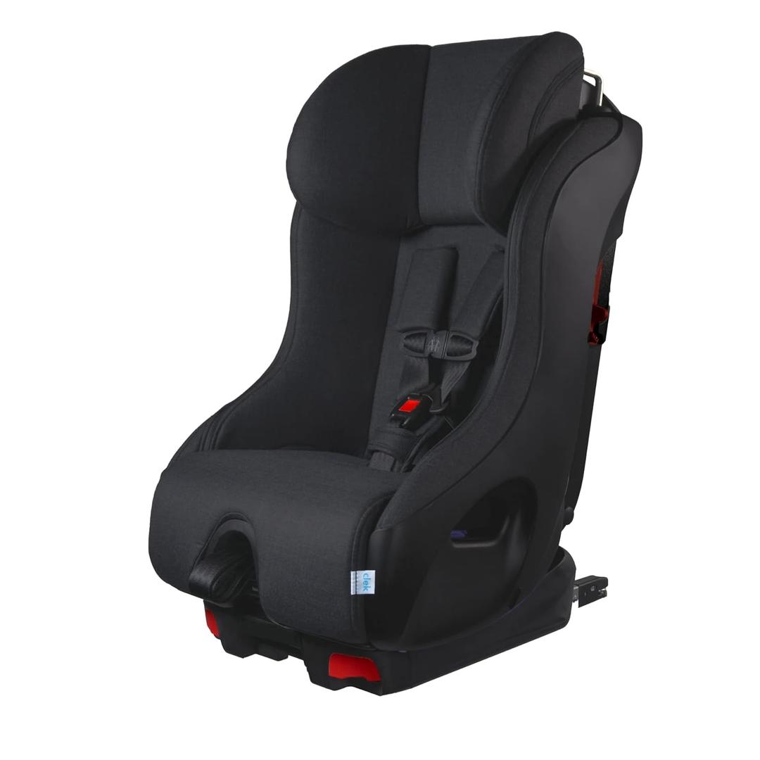 Clek Foonf Convertible Car Seat with Rigid Latch, Crumple Zone Safety System, Adjustable Headrest, Reclining Design, Anti-Rebound Bar & Flame Retardant-Free (Mammoth Ziip), Manufacturing Date: 2026/06/04, Expiry: 2035/06/04