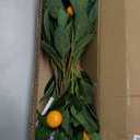 2Ft Artificial Orange Trees, 2 Packs Large Artificial Plants Indoor with Black Pots Faux Potted Citrus Trees Fake Floor Plants Lemon Decorations for Home Living Room Office, Bedroom Table, Desk