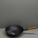 YOSUKATA 13.5" Carbon Steel Wok Pan  Pre-Seasoned Flat Bottom Pow Wok for Stir Fry, BBQ, Grill & Camping  Traditional Japanese Chinese Cookware  Compatible with Induction, Electric, Gas, Open Fire (34cm)