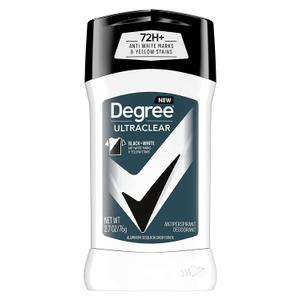 Degree Men Ultra Clear Black Plus White Antiperspirant Deodorant 2.7 Ounce (Pack of 4)