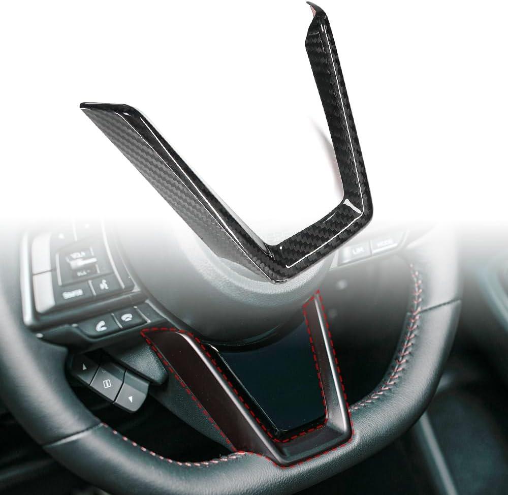 Jogon Dry Carbon Fiber Steering Wheel Lower Trim for Subaru WRX VB STI S4 2022 2023 2024 U-Shaped Frame, Steering Wheel Bezel Cover