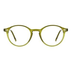TIJN Blue Light Blocking Glasses for Women Men, Vintage Round Rim Frame Bluelight Eyeglasses, Anti-Glare & UV Protection (Green)