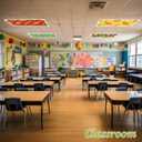 VIHOSE 6 Pcs Fluorescent Light Covers for Ceiling Lights Classroom Magnetic Light Covers Classroom Filters Office School Home Drop Ceiling, 4 x 2 ft (Fruit)