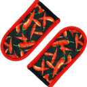 Evoio Cast Iron Skillet Handle Covers, Pan Pot Handle Covers Heat Resistant, Hot Handle Covers, Pan Pot Cast Iron Handle Holder Sleeves Mitt for Kitchen, BBQ and Baking Cookware (2-Pack Red Pepper)