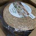 13 Inch Round Woven Placemats Set of 24, Boho Farmhouse Rustic Rattan Wicker Braided Chargers for Dining Table, Water Hyacinth Jute Place Mats for Dinner Plates, Outdoor Patio & Wedding Decor