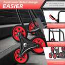 Stair Climbing Hand Truck 440lbHeavy Duty Dolly Cart for StairsThickened Upgraded Steel Tube Folding Stair Climbing Trolley with Six Wheels and Telescoping Handle