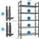 FUTASSI Large Metal Storage Rack, Storage Organizer Shelves for Kitchen, 9.4 x 29.5 x 59.2