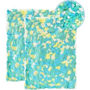 Welacer Shredded Memory Foam Filling 10lbs for Bean Bag Filler, Pillow Stuffing Cushion Arts Crafts Refill, Without Added Gel Particles, Premium Soft and Great for Stuffing, Multi Color and Shape