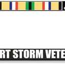 Metal Insert License Plate Frame Desert Storm Veteran Military Weatherproof Car Accessories Black 2 Holes Solid Insert 1 Frame