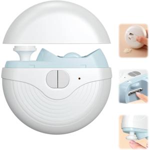 3 Speeds Strong Power Automatic Nails Trimmer,Electric Smart Nail Clippers for Adults Seniors,2 in 1 Automatic Nail Trimmer,Rechargeable Toenail Clippers with Polisher,Light,Nail Debris Storage