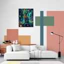 obterie Cat Paint by Numbers Kit for Adults Beginner Skeleton Oil Painting Kit Adult Paint by Number Kits on Canvas DIY Painting for Beginners Art by Numbers for Gifts Home Wall Decor 16x20 Inch (YF038)