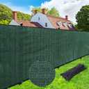 UPGRADE Privacy Screen Fence 6' x 50' Commercial Shade Cover with Brass Grommets Heavy Duty Perfect for Outdoor Back Yard-Dark Green, Customizable