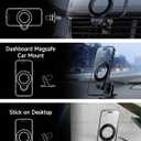 Compatible with Magsafe Car Mount, Magnetic Phone Holder [Strongest Magnets],2 in 1 Super Stable Dashboard & Air Vent Car Phone Mount Fit for iPhone 14/14 Pro/14 Max/13/13 Pro