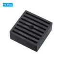 PATIKIL Rubber Anti-Vibration Pads, 4 Pcs Vibration Isolation Mats with Hole 3" x 3" x 1.2" for HVAC, Air Conditioner, Air Compressor, Washer, Dryer, Black