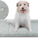 Miguel Oxford Ripstop Outdoor Waterproof Dog Bed for Metal Dog Crates Water-Resistant All Weather Pet Mat Durable Easy Wipe Clean Travel Indoor Outdoor Puppy Cat Crate Bed 30inch, Grey