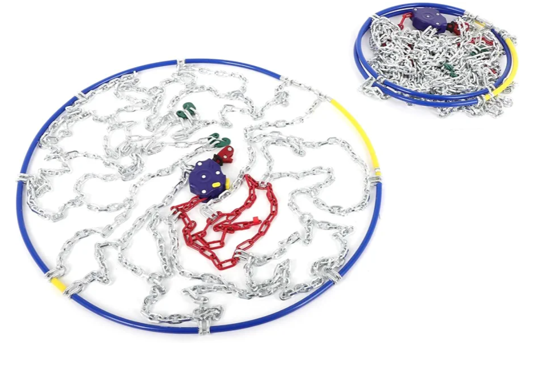 Snow Chains Tire Traction Chain Width (235 245 255 265 275mm)15"16"17"18"19"20" for Bus, ATV, Van, Semi Truck, SUV, Pickup, Car, UTV, Light Truck Set of 2