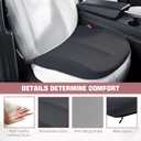Hovom Car Seat Cushion, Wedge Memory Foam Car Cushion for Driving Seats, Non-Slip Adult Booster Seat Cushions Pad for Driver, Raise Height to Improve Driving Vision & Tailbone Pain Relief (Gray)