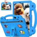 Kids Tablet Case for Samsung tab S10 Lite/S10 FE/S9 FE/S8, Built-in Kickstand and Handle Shockproof Cute Cover Compatible with Galaxy S9 11 inch (SM-X710/X716B/X718U) Blue
