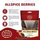 Spicy World Whole Allspice Berries 14 Oz Resealable Bag | All Spice Pimento Jamaica Pepper for Cooking & Seasoning | Versatile Berry for Curries, Soups and even Pastries (EXP 12/31/27)