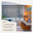 CHICOLOGY Zebra Blinds Cordless, Light Filtering, Grey, 35Wx72H