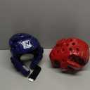 Taekwondo Sparring Head Guard, Competition Protection Headgear for Taekwondo, Karate and Martial Arts (Small, blue and red)