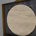Koville Natural Travertine Tray for Home Decor, 10 Inch Round Serving Tray for Kitchen and Coffee Table, Decorative Marble Bathroom Trays for Counter, Luxury Vanity Tray, Light Beige Stone Tray