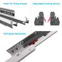 22 Inch 6 Pair Undermount Soft Close Drawer Slides Full Extension Drawer Glides Runners with 3D Locking Device for Frameless Cabinet