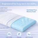 DLIGHT BD Ultra Slim 2.7" Stomach Sleeping Gel Infused Memory Foam Pillow- Ultra Thin and Flat Design for Stomach and Back Sleepers