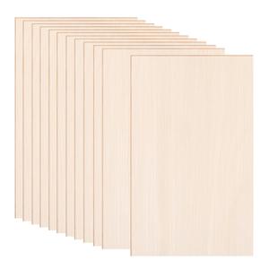 12 Pack Basswood Sheets 12 x 8 x 1/13 Inch Thin Plywood Balsa Wood Boards for Crafts, Laser Cutting, Wood Burning and Drawing