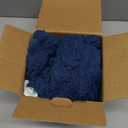 Bedsure ComfyFleece Waterproof Dog Blankets for Medium Dogs - Soft Puppy Cat Blanket Corduroy Fleece Washable, Cozy Calming Reversible Furniture Protection for Pet Kitten Doggy,30"x40", Navy Blue