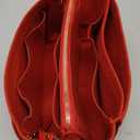 ZTUJO Purse Organizer Insert, Felt Bag Organizer with Metal Zipper, Handbag & Tote Shaper, For Speedy Neverfull Tote, 7 Sizes (Large, Red)