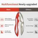 2PCS Crab Crackers and Tools Multifunctional Crab Leg Crackers Efficient Lobster Crackers Sturdy Seafood Crackers and Tools Portable Lobster Crackers and Picks Set Crab Claw Crackers