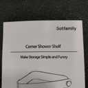 Sotfamily Plastic Shower Caddy Corner (for 90° Only), 2 Pack Adhesive Corner Shower Shelves for Bathroom Organizers and Storage, White