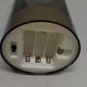 Zevanor 3 in 1 Flameless Taper Short Candles with 10 Key Remote Control and Timer, Battery Operated Pack of 1 LED Acrylic 3" x6" Grey Pillar Flickering Warm Light