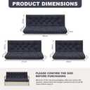 Outdoor Swing Cushions,Waterproof Swing Cushions 3 Seater Replacement with Backrest,Outdoor Thickened Bench Cushion with Ties for Porch,Patio,Backyard,Garden (Navy Blue 60 * 40 in)