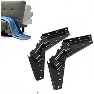 A Pair Sofa Bed Hinge Hardware Sofa Bed Bedding DIY Furniture Adjustable Spring Mechanism Triple Click Futon Sleeper