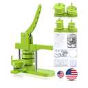 Button Maker Machine Multiple-Sizes - Pin Maker Machine 1.25 inch+2.25 inch, Interchangeable Button-models Badge Button Press Machine with 200 Sets 32+58mm Button Maker Supplies&Circle Cutter