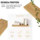 Floating Shelves for Wall, USA-Sourced Brich Wood 24 Inch Wall Shelves Set of 2, Natural Wooden Mounted Picture Ledge Shelf, Nursery Book Storage Shelf Kids Bookshelf Display, Shelf for Bathroom