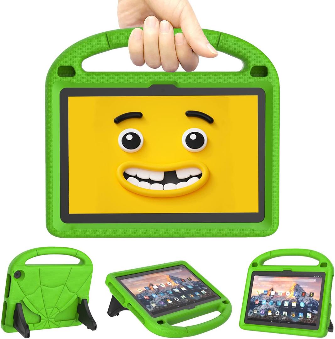 Kids Tablet Case for 8in TabletsNot Fit for iPad Onn 8 inch Tablets, Patamiyari Lightweight Shockproof Kids Case with Handle Stand -Green